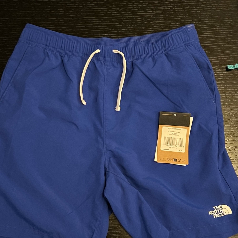 The North Face Blue Swim Trunks with Adjustable Waist